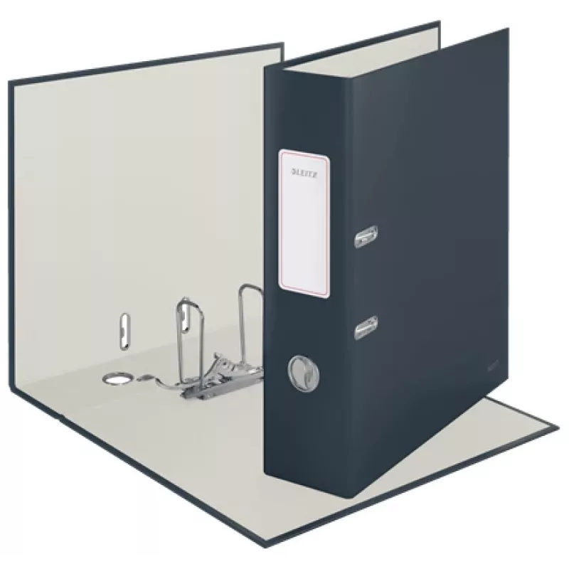 Leitz 180° Cosy minkštos tekstūros segtuvas su svirtimi 80 mm, A4, kartonas, juoda