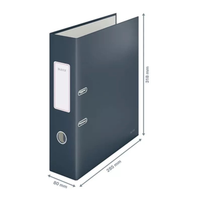 Leitz 180° Cosy minkštos tekstūros segtuvas su svirtimi 80 mm, A4, kartonas, juoda