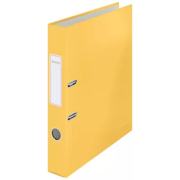 Leitz 180° Cosy Lever Arch File Soft Touch 50mm, A4, kartonas, geltona, tekstūruotas paviršius, 350 lapų, 80 g/m²