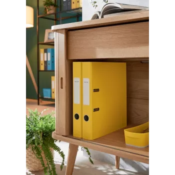 Leitz 180° Cosy Lever Arch File Soft Touch 50mm, A4, kartonas, geltona, tekstūruotas paviršius, 350 lapų, 80 g/m²
