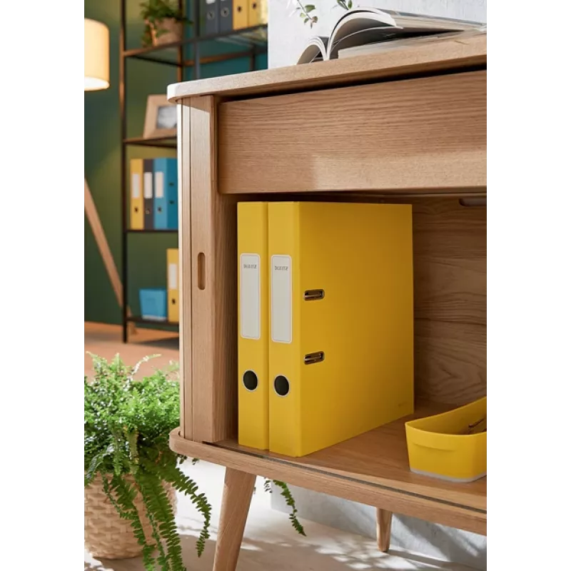 Leitz 180° Cosy Lever Arch File Soft Touch 50mm, A4, kartonas, geltona, tekstūruotas paviršius, 350 lapų, 80 g/m²