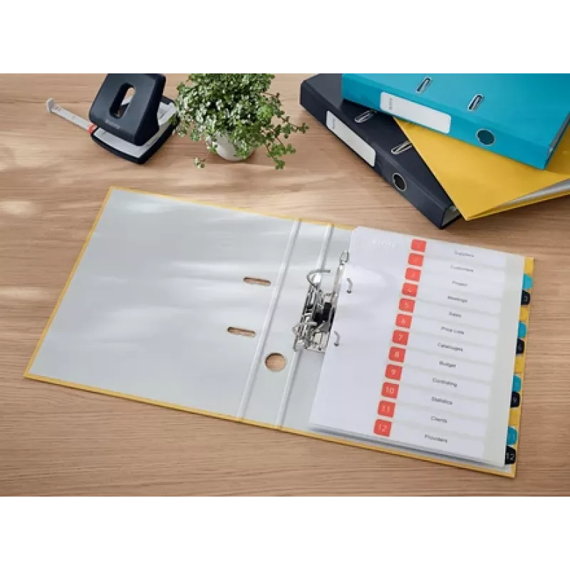Leitz 180° Cosy Lever Arch File Soft Touch 50mm, A4, kartonas, geltona, tekstūruotas paviršius, 350 lapų, 80 g/m²