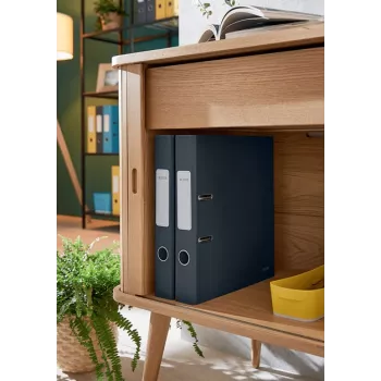 Leitz 180° Cosy minkštos tekstūros segtuvas su svirtimi 50 mm, A4, kartonas, juoda, 350 lapų, 80 g/m²