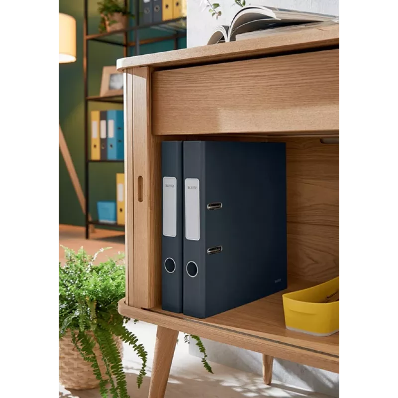 Leitz 180° Cosy minkštos tekstūros segtuvas su svirtimi 50 mm, A4, kartonas, juoda, 350 lapų, 80 g/m²