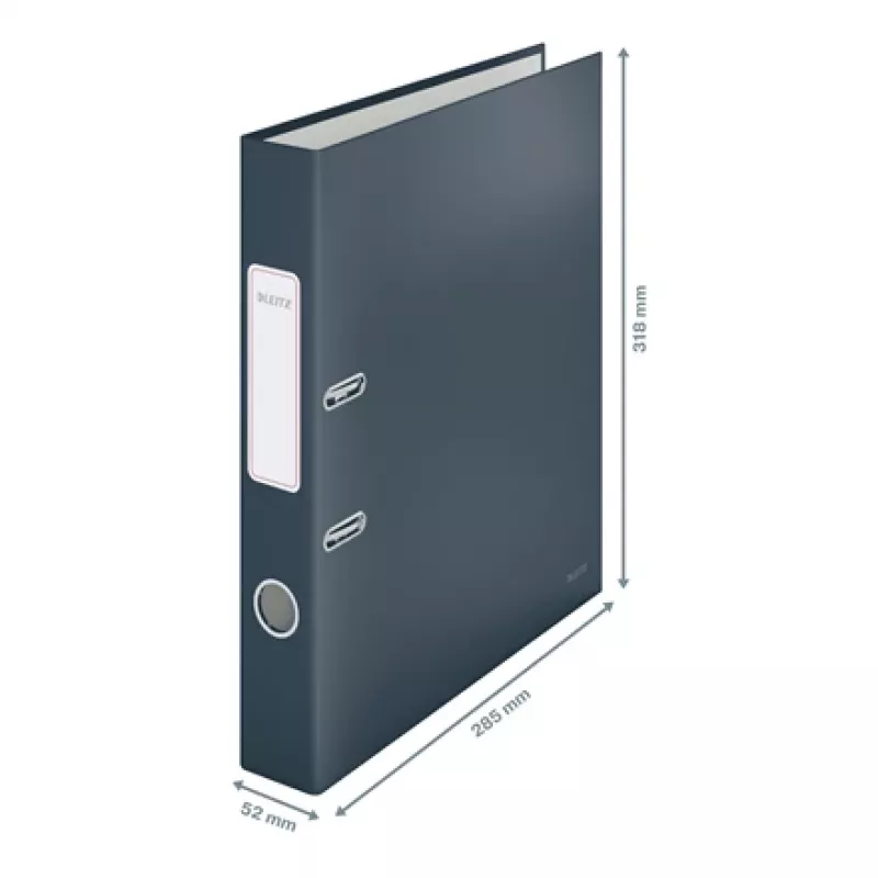 Leitz 180° Cosy minkštos tekstūros segtuvas su svirtimi 50 mm, A4, kartonas, juoda, 350 lapų, 80 g/m²