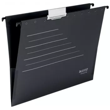Leitz Alpha® Recycle kortelės pakabinama kišenė A4, juoda, kartoninė, 80 g/m², 150 lapų, 348 mm