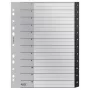 Leitz Recycle Index, perdirbtas, PP, ypač platus, skaitmeninis skirtukų indeksas, juoda/balta, portretinė, A4 Maxi, 160 g/m²