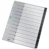 Leitz Recycle Index, perdirbtas, PP, ypač platus, skaitmeninis skirtukų indeksas, juoda/balta, portretinė, A4 Maxi, 160 g/m²