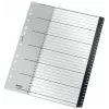 Leitz Recycle Index, PP, itin plati, skaitmeniniai skirtukai, polipropilenas (PP), juoda, balta, vertikali, A4 Maxi, 160 g/m²