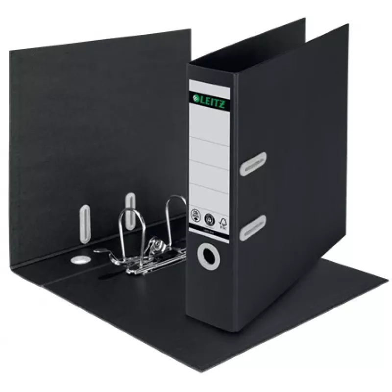 Leitz 180° perdirbamas segtuvas, A4, kartonas, juoda, 600 lapų, 80 g/m², 320 mm