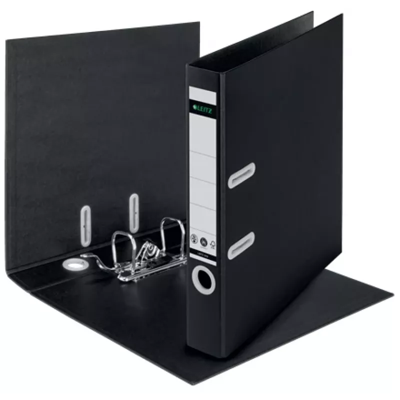 Leitz 180° perdirbamas segtuvas su svirtimi, A4, kartonas, juoda, 350 lapų, 80 g/m², 320 mm