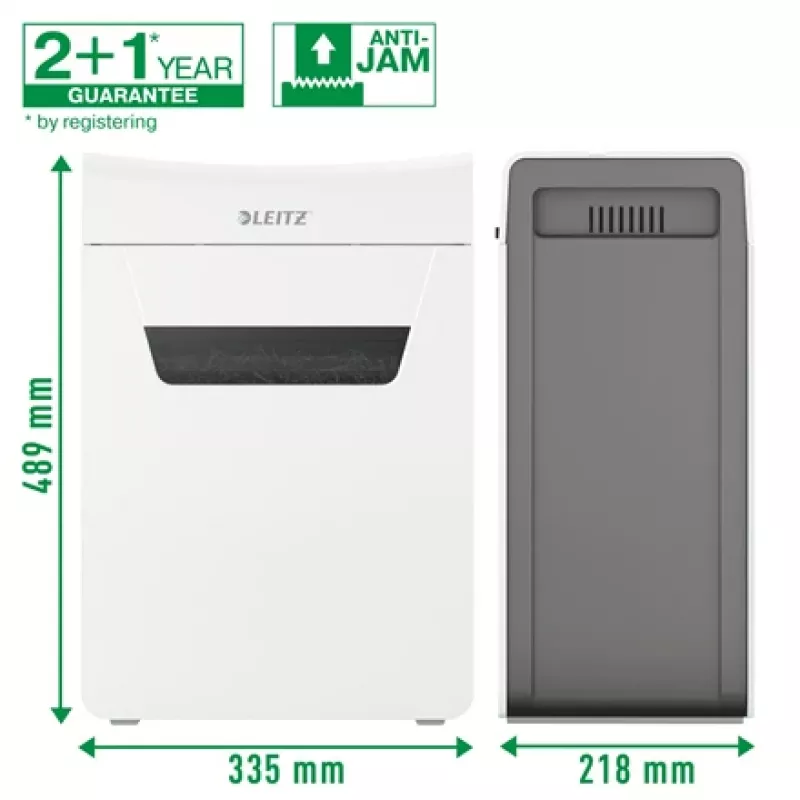 Leitz IQ Protect Premium popieriaus smulkintuvas 10X P4, 4 x 40 mm, 18 l, 150 lapų, 55 dB, jutiklinis, 10 lapų