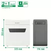 Leitz IQ Protect Premium popieriaus smulkintuvas 3M P5, mikro smulkinimas, 2 x 15 mm, 10 L, 3 lapai, 55 dB, jutiklinis valdymas