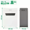 Smulkintuvas Leitz IQ Protect Premium 4M P5, mikro pjūvis, 2x15 mm, 14 L, 150 lapų, 55 dB, jutiklinis valdymas