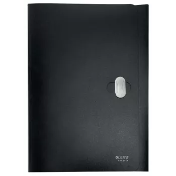 Leitz Recycle 3-Flap Folder, Signature aplankas, A4, polipropilenas (PP), juoda, matinė, 150 lapų
