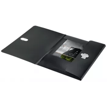 Leitz Recycle 3-Flap Folder, Signature aplankas, A4, polipropilenas (PP), juoda, matinė, 150 lapų