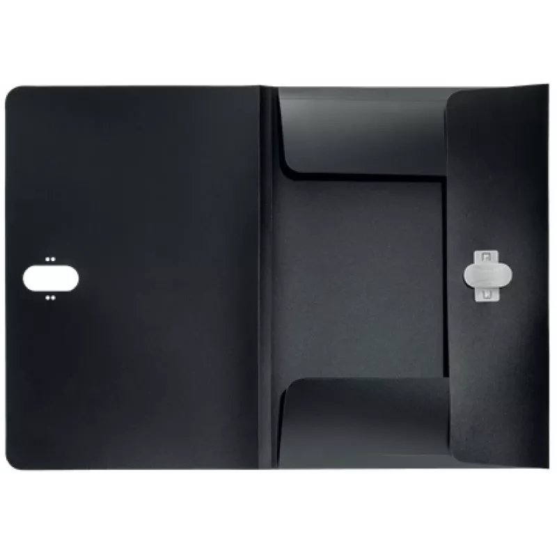 Leitz Recycle 3-Flap Folder, Signature aplankas, A4, polipropilenas (PP), juoda, matinė, 150 lapų