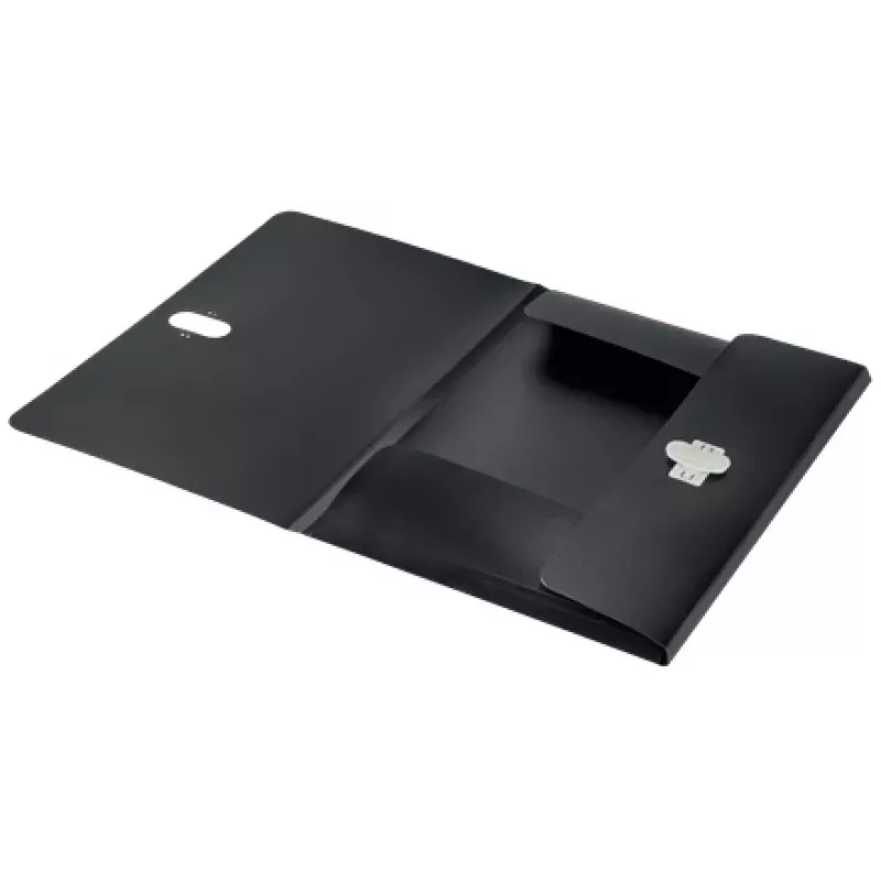 Leitz Recycle 3-Flap Folder, Signature aplankas, A4, polipropilenas (PP), juoda, matinė, 150 lapų