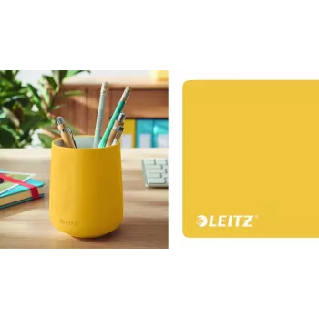 Leitz Cosy puodelis pieštukams, geltonas, keraminis