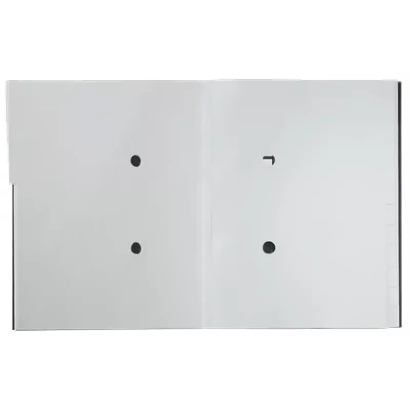 Leitz Recycle Card Divider Book – A4 segtuvas iš kartono, Signature folder, juodos matinės spalvos, su elastine juostele