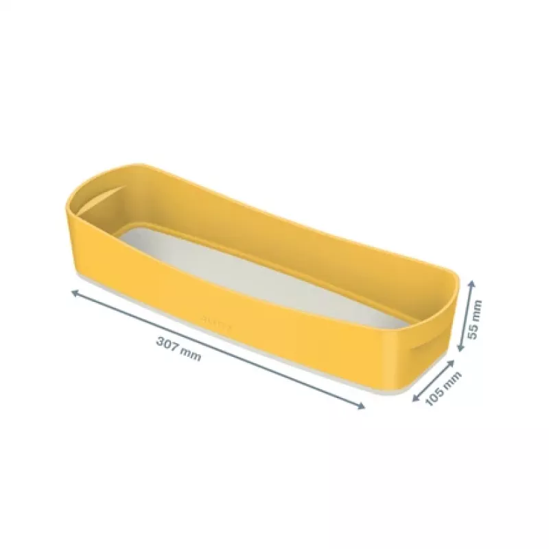 Leitz MyBox Cosy Organiser Tray Long – ilgas organizavimo dėklas, geltonas