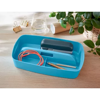Leitz MyBox Cosy Organizerio dėklas su rankena, mažas, mėlynas, plastikinis
