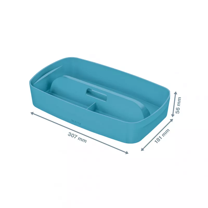 Leitz MyBox Cosy Organizerio dėklas su rankena, mažas, mėlynas, plastikinis