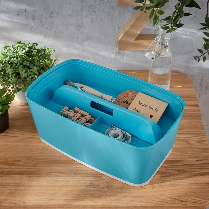 Leitz MyBox Cosy Organizerio dėklas su rankena, mažas, mėlynas, plastikinis