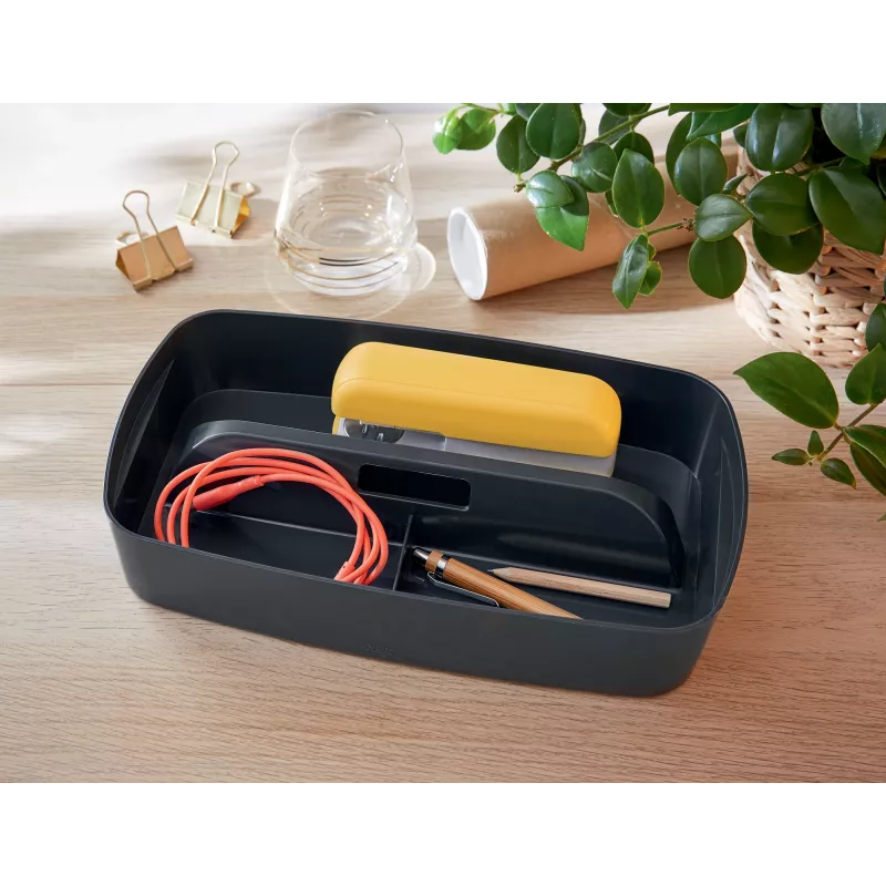 Leitz MyBox Cosy Organizer dėklas su rankena, mažas, pilkas, plastikinis