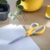 Leitz Cosy Titanium biuro žirklės 205 mm, suaugusiems, tiesaus pjovimo, pilkos ir geltonos spalvos