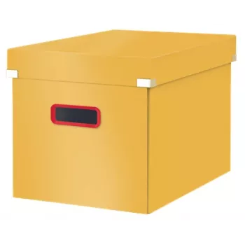 Leitz Click & Store Cosy Cube Large dėžutė daiktams, geltona, stačiakampė