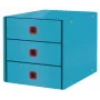 Leitz Click & Store Cosy stalčius su 3 stalčiais, mėlynas, kartonas, 286 mm, 358 mm, 282 mm