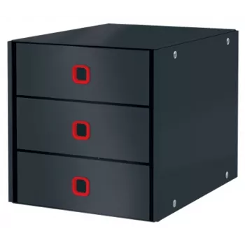 Leitz Click & Store Cosy stalčius su 3 stalčiais, pilka, kartonas, 286 mm, 358 mm, 282 mm