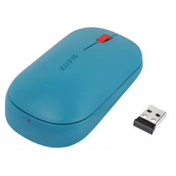 Leitz Cosy belaidė pelė, ambidekstrinė, RF belaidis + Bluetooth, 4000 DPI, mėlyna