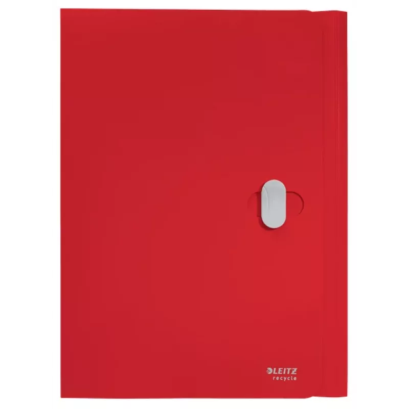 Leitz Recycle 3-Flap Folder, vokų segtuvas, A4, polipropilenas (PP), raudona, gulsčias, 150 lapų