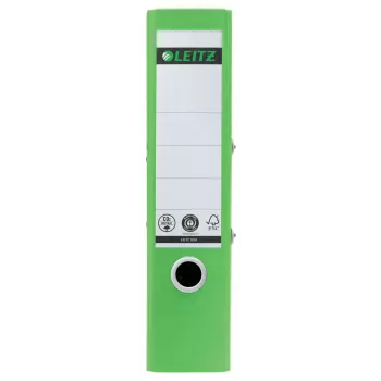 Leitz 180° Recycle aplankalas su svirtimi, A4, apvalus žiedas, laikymui, kartonas, žalia spalva