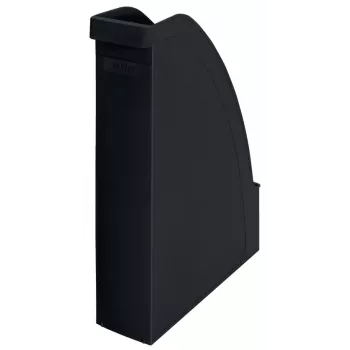 Leitz Recycle žurnalų dėklas, juodas, plastikinis, A4, 78 mm, 308 mm, 300 g