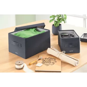 Leitz Fabric dėžutė su dangčiu vidutinė, 2 vnt., mėlyna