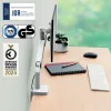 Leitz Ergo Space Saving Vieno Monitorio Laikiklis, Tvirtinimas Spaustuvu / Angoje, 9 kg, 43,2 cm (17 col.), 81,3 cm (32 col.), 100 x 100 mm, Pilka