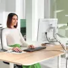 Leitz Ergo Space Saving Vieno Monitorio Laikiklis, Tvirtinimas Spaustuvu / Angoje, 9 kg, 43,2 cm (17 col.), 81,3 cm (32 col.), 100 x 100 mm, Pilka