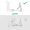 Leitz Ergo Space Saving dviejų monitorių ir nešiojamojo kompiuterio laikiklis, spaustuvas/laidas, 9 kg, 33 cm (13 col.), 81,3 cm (32 col.), 100 x 100 mm, pilka