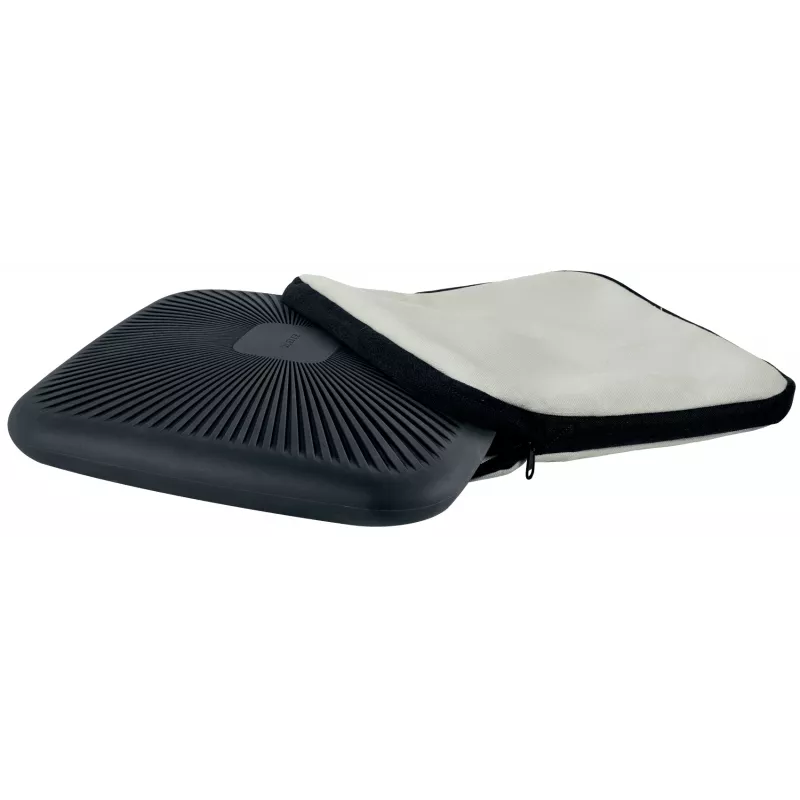Leitz Ergo Active Wobble Cushion su audinio užvalkalu, sėdimoji pagalvėlė, universali, pilka, kvadratinė, 150 kg, vienspalvė