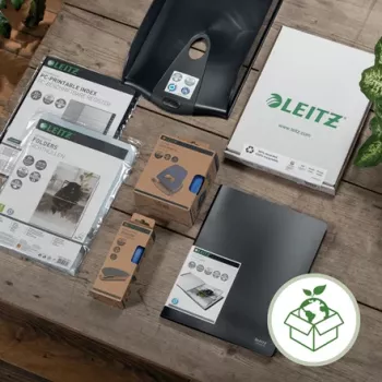Leitz NeXXt Recycle skylmušiklis, 30 lapų, mėlynas, plastikinis, 8 cm, 5,5 mm, A6