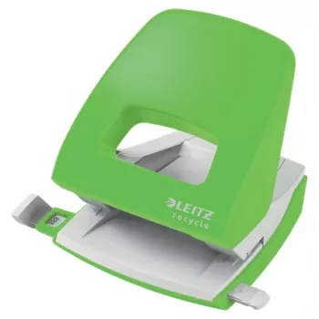 Leitz NeXXt Recycle skylių perforatorius, 30 lapų, žalias, plastikinis, 8 cm, 5,5 mm, A4, A5, A6, Folio, US-Quart, 8 x 8 x 8 cm