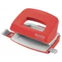 Leitz NeXXt Recycle Mini skylių perforatorius, 10 lapų, raudonas, plastikinis, 8 cm, 5,5 mm, A4, A5, A6, Folio, US-Quart, 8 x 8 x 8 cm