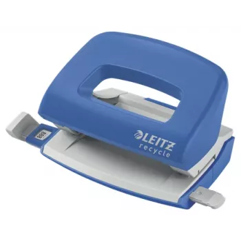 Leitz NeXXt Recycle Mini skylių perforatorius, 10 lapų, mėlynas, plastikinis, 8 cm, 5,5 mm, A6