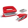 Leitz Mini WOV segiklio ir skylių perforatoriaus rinkinys, raudonas, 10 lapų, P2, metalas, 80 g/m², 3,5 cm