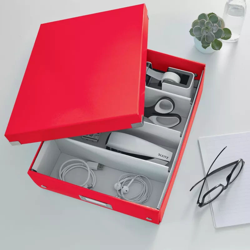 Leitz Click & Store WOW Medium Organiser Box, raudona, stačiakampė