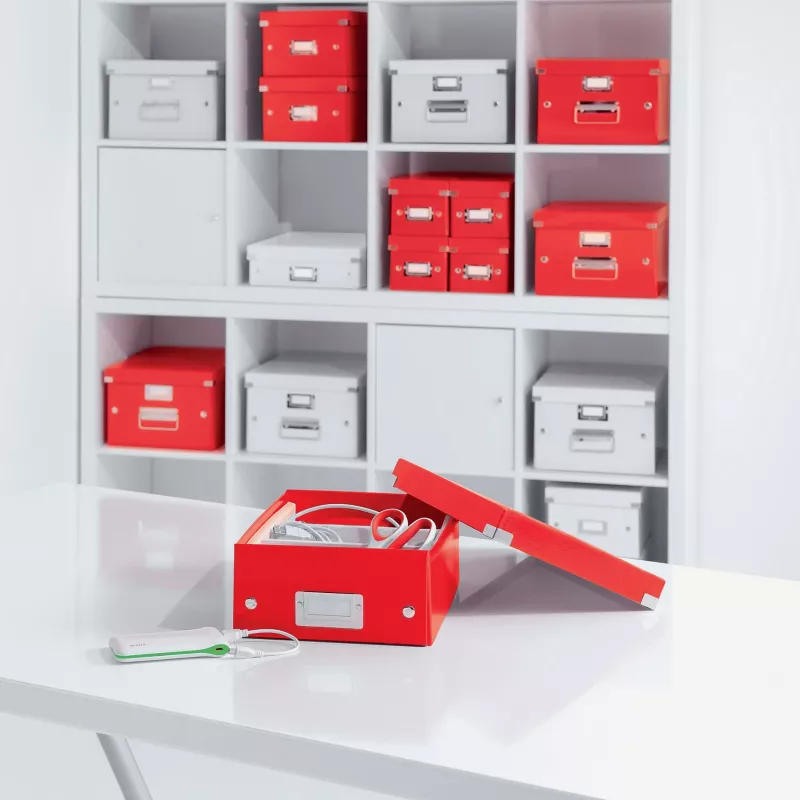 Leitz Click & Store WOW Medium Organiser Box, raudona, stačiakampė