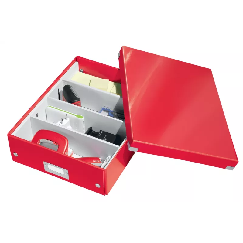 Leitz Click & Store WOW Medium Organiser Box, raudona, stačiakampė